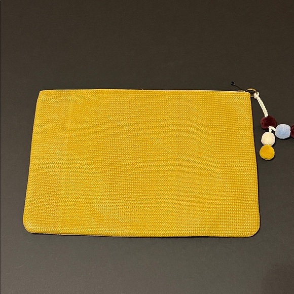 Madewell Sunny Clutch, yellow, zipper closure 12”x8.5” - Picture 7 of 11